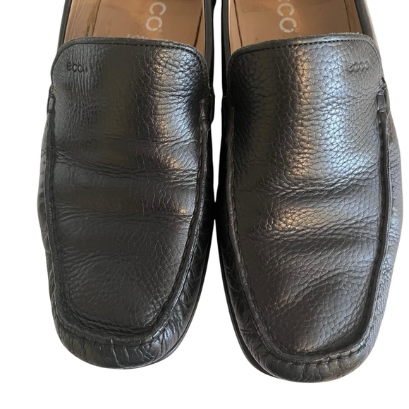Ecco  Black Leather Driving Loafers 44 (10-10.5) Extra Width main image 4